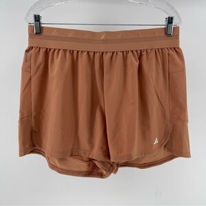 Adidas AeroReady Hyperglam Pacer Athletic Shorts in Clay Brown, NWT, Women's XL